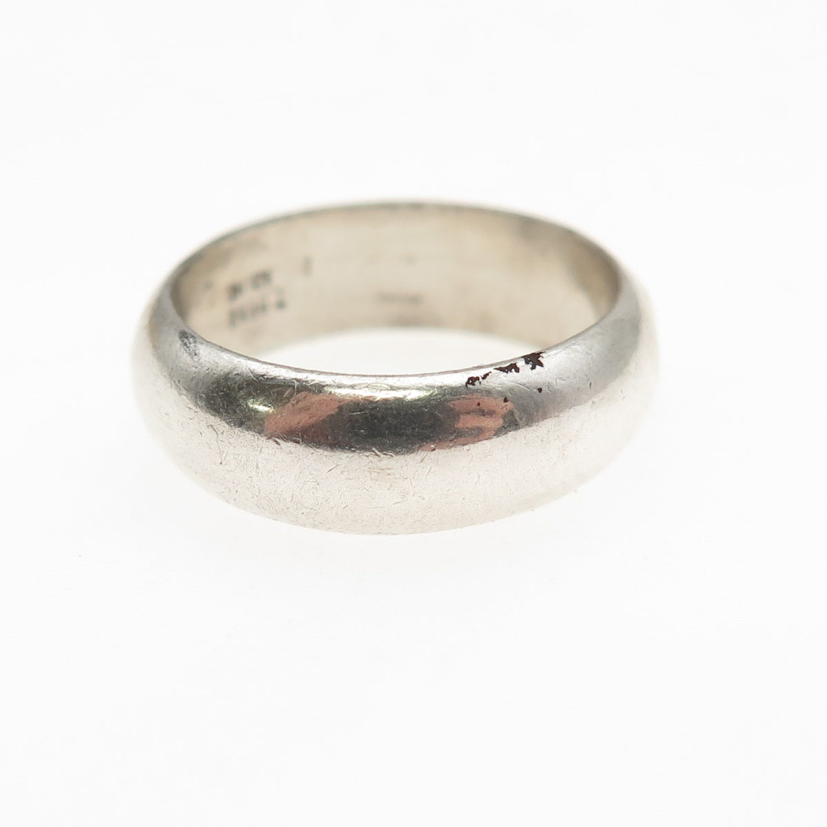 T. Bear 925 Sterling Silver 14K Gold Vintage Oxidized Band Ring Size 4.5