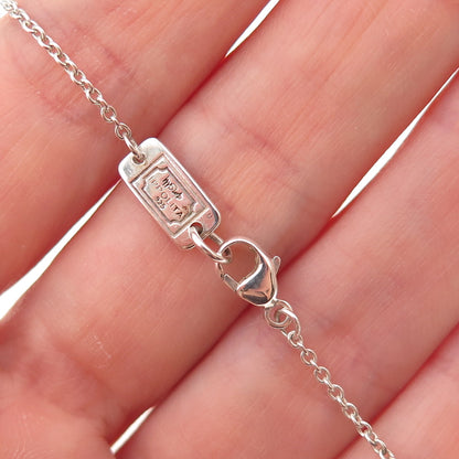 Ippolita Sterling Silver Real Diamond & Clear Quartz Lollipop Necklace 16-18"