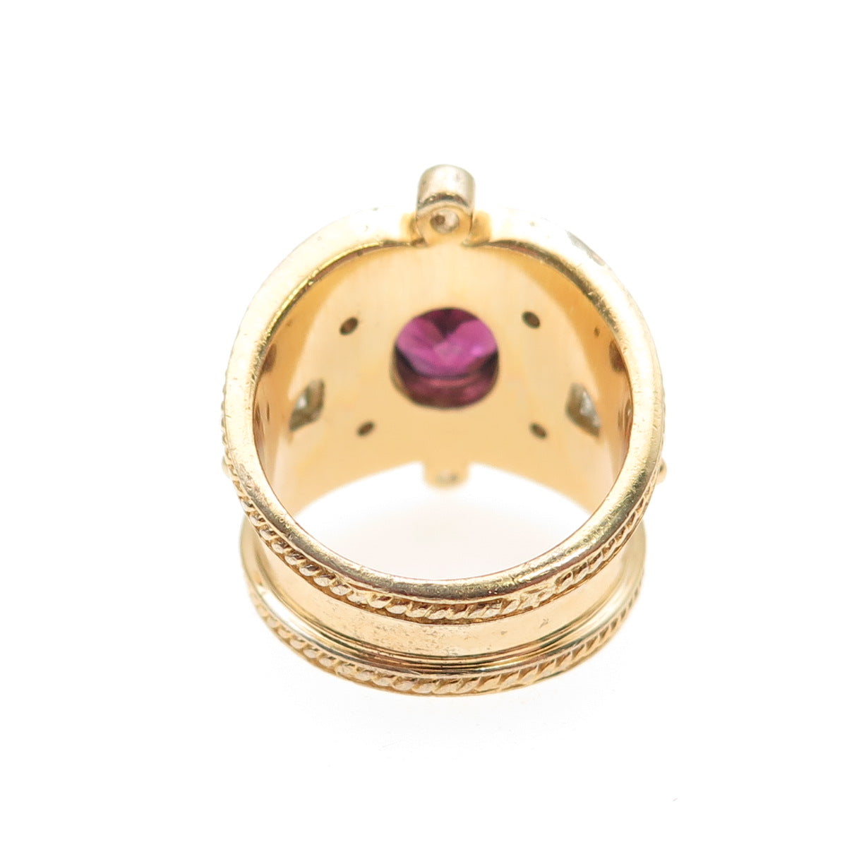 Michael Drechsler Sterling Gold Plated Tourmaline Aquamarine & Topaz Ring Size 7