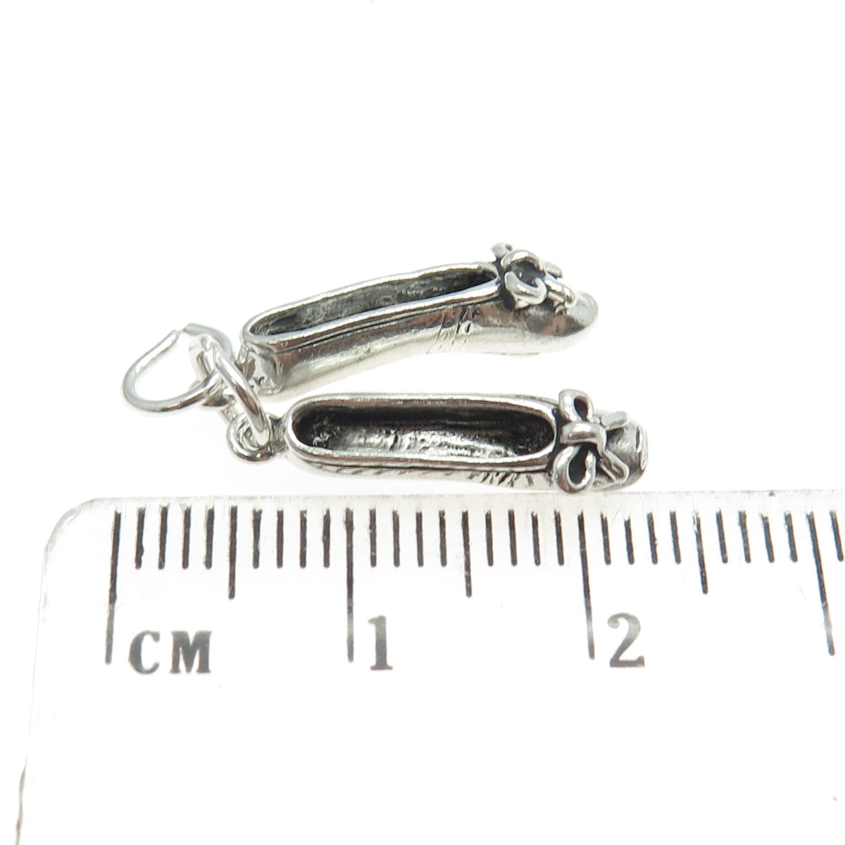 SUN WEST 925 Sterling Silver Vintage Lady's Shoe 3D Charm Pendant