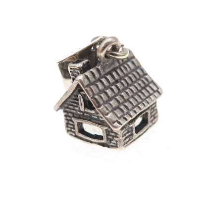 Bell Trading Post 925 Sterling Silver Vintage Cottage Texas 3D Charm Pendant