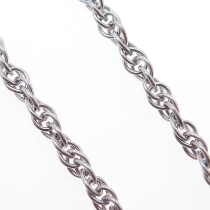 ELKA 925 Sterling Silver Vintage Singapore Chain Necklace 15"