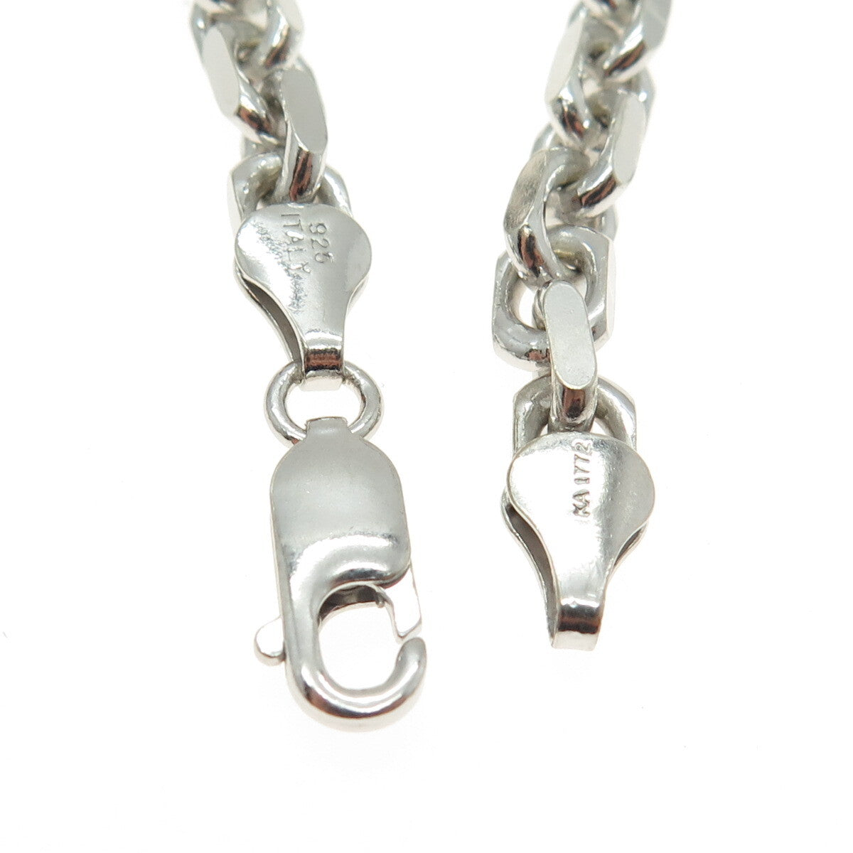 KARIZIA SPA KA-1772 925 Sterling Silver Italy Anchor Cable Link Bracelet 8.5"