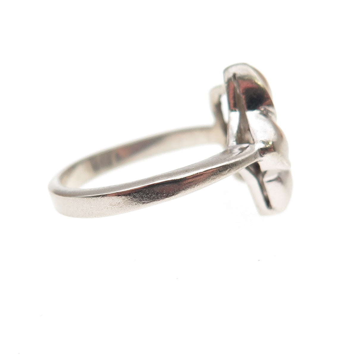 925 Sterling Silver Vintage Hawaiian Plumeria Flower Ring Size 6