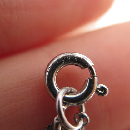 925 Sterling Silver Real Pearl & Green Amethyst By The Yard Chain Necklace 24"