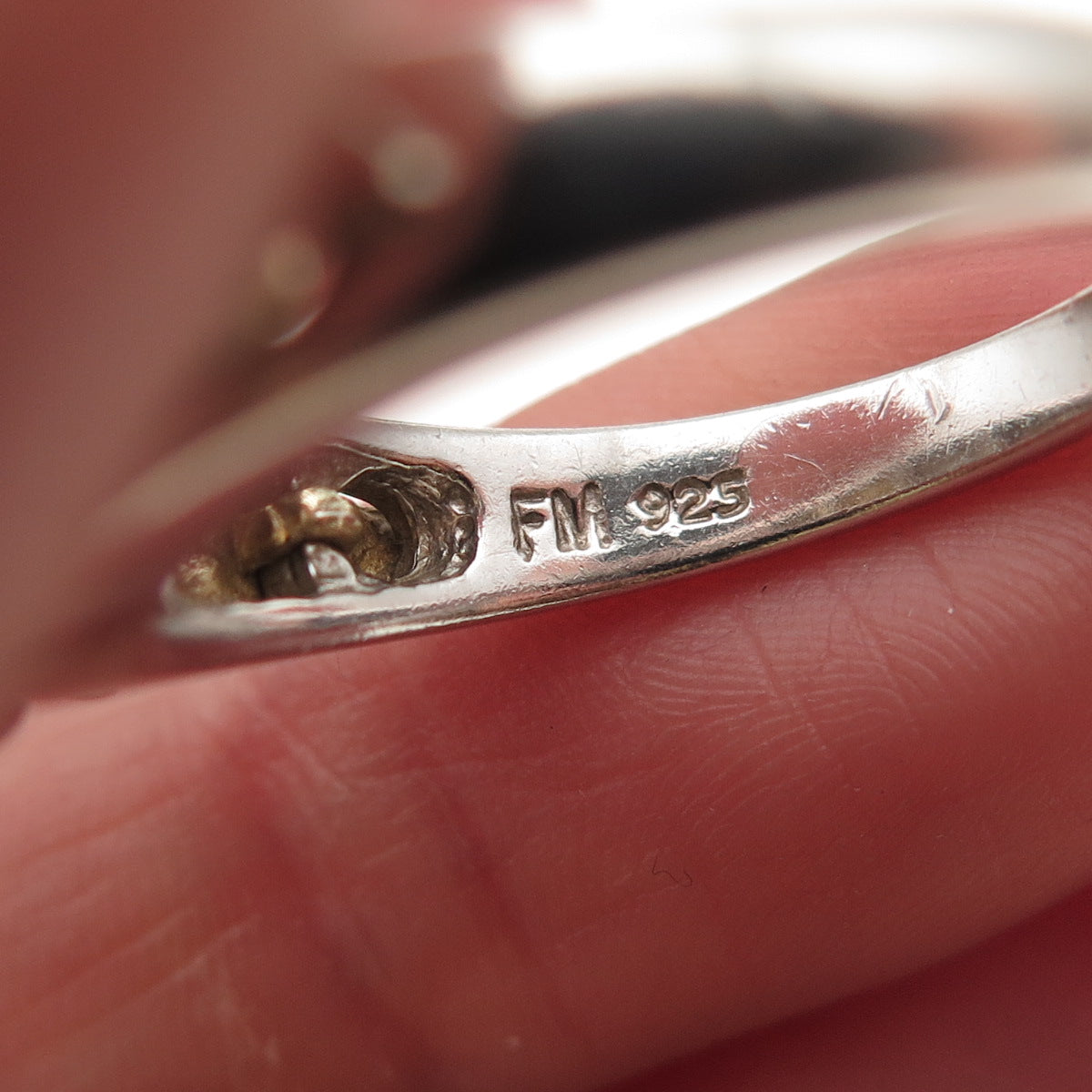 Franklin Mint 925 Sterling 2-Tone Vintage Real Diamond Accent Rose Ring Size 9.5