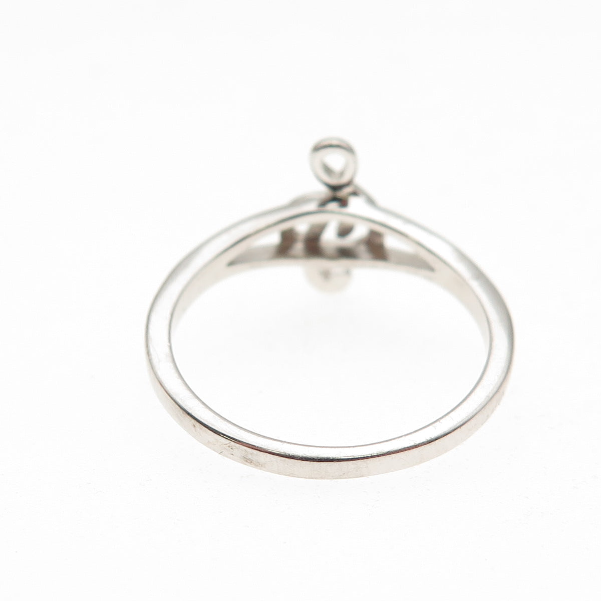 925 Sterling Silver Vintage Treble Clef Ring Size 8