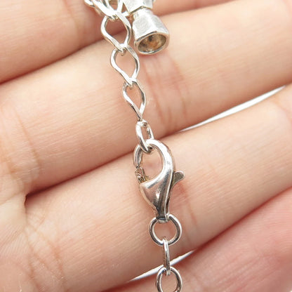HAN 925 Sterling Silver Vintage Italy Home Accessories Curb Link Bracelet 7"