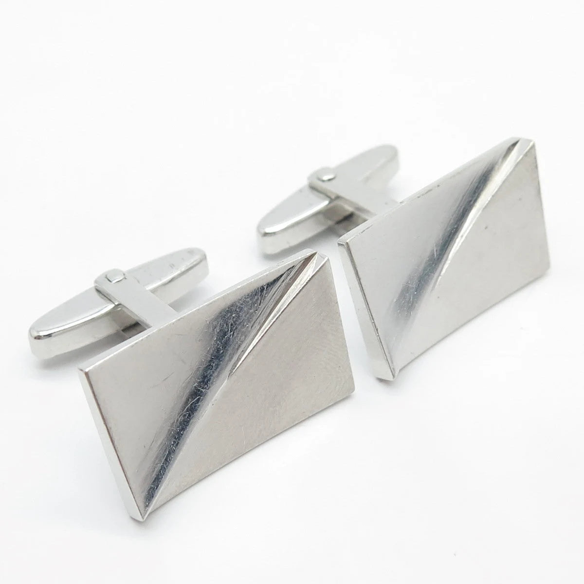 835 Silver Vintage Rectangle Cufflinks