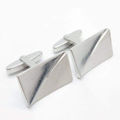 835 Silver Vintage Rectangle Cufflinks