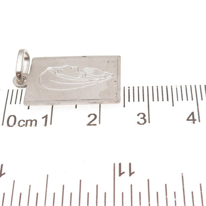 800 Silver Vintage Italy Engraved St. Mary Religious Charm Pendant