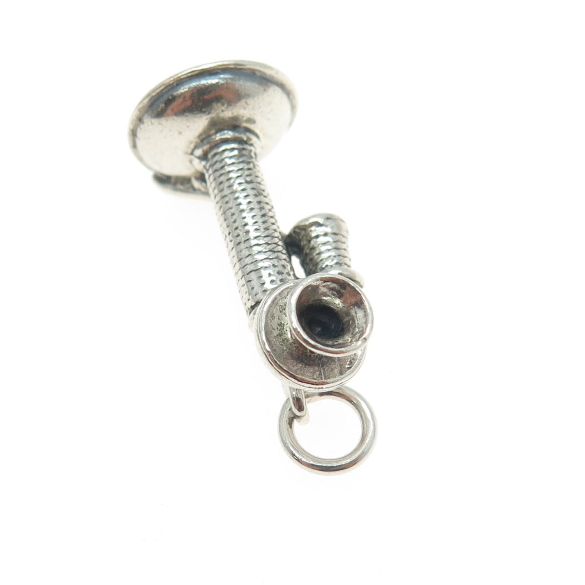 DANECRAFT 925 Sterling Silver Antique Candlestick Retro Telephone Charm Pendant