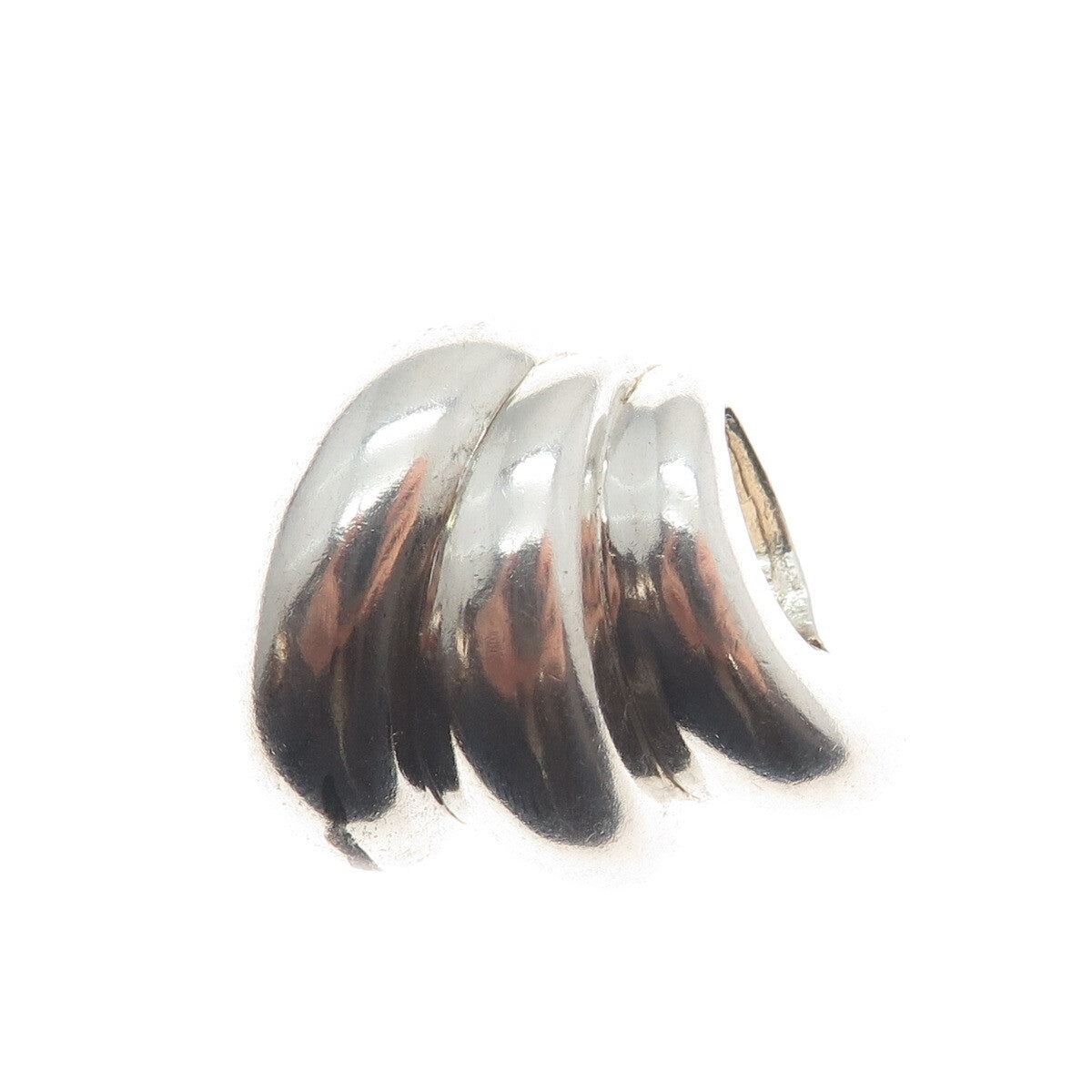 VICTORIA SOPRANO JEWELLERY 925 Sterling Silver Vintage Ribbed Slide Pendant