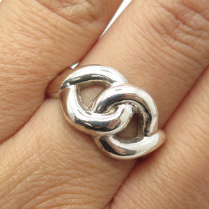 925 Sterling Silver Vintage Chain Ring Size 8.75