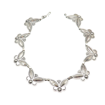 Old Pawn 925 Sterling Silver Vintage Tribal Necklace 14" (missing some links)