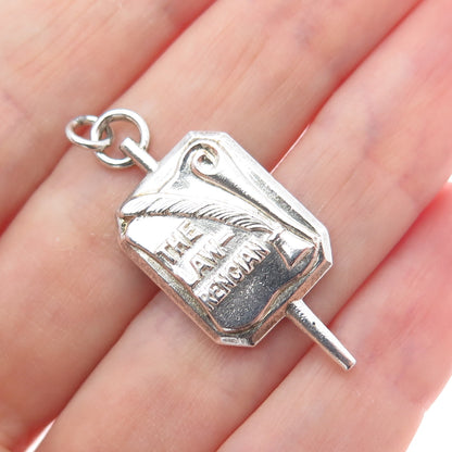 925 Sterling Silver Antique 1945 The Lawrencian Club Charm Pendant