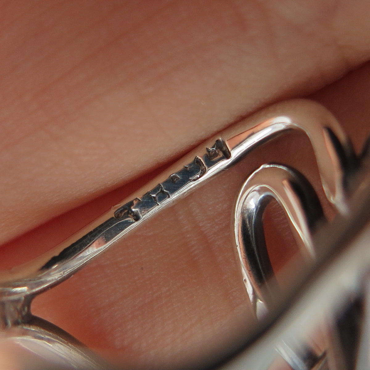 925 Sterling Silver Vintage Mexico Knot Oxidized Ring Size 7.25