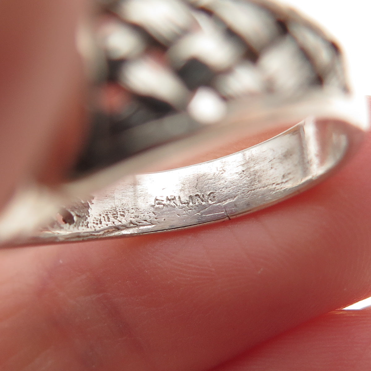 925 Sterling Silver Vintage Real Carnelian Masonic Oxidized Ring Size 8.75
