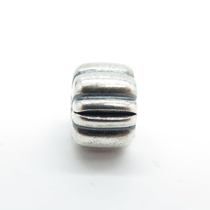 PANDORA 925 Sterling Silver Ribbed Clip Charm