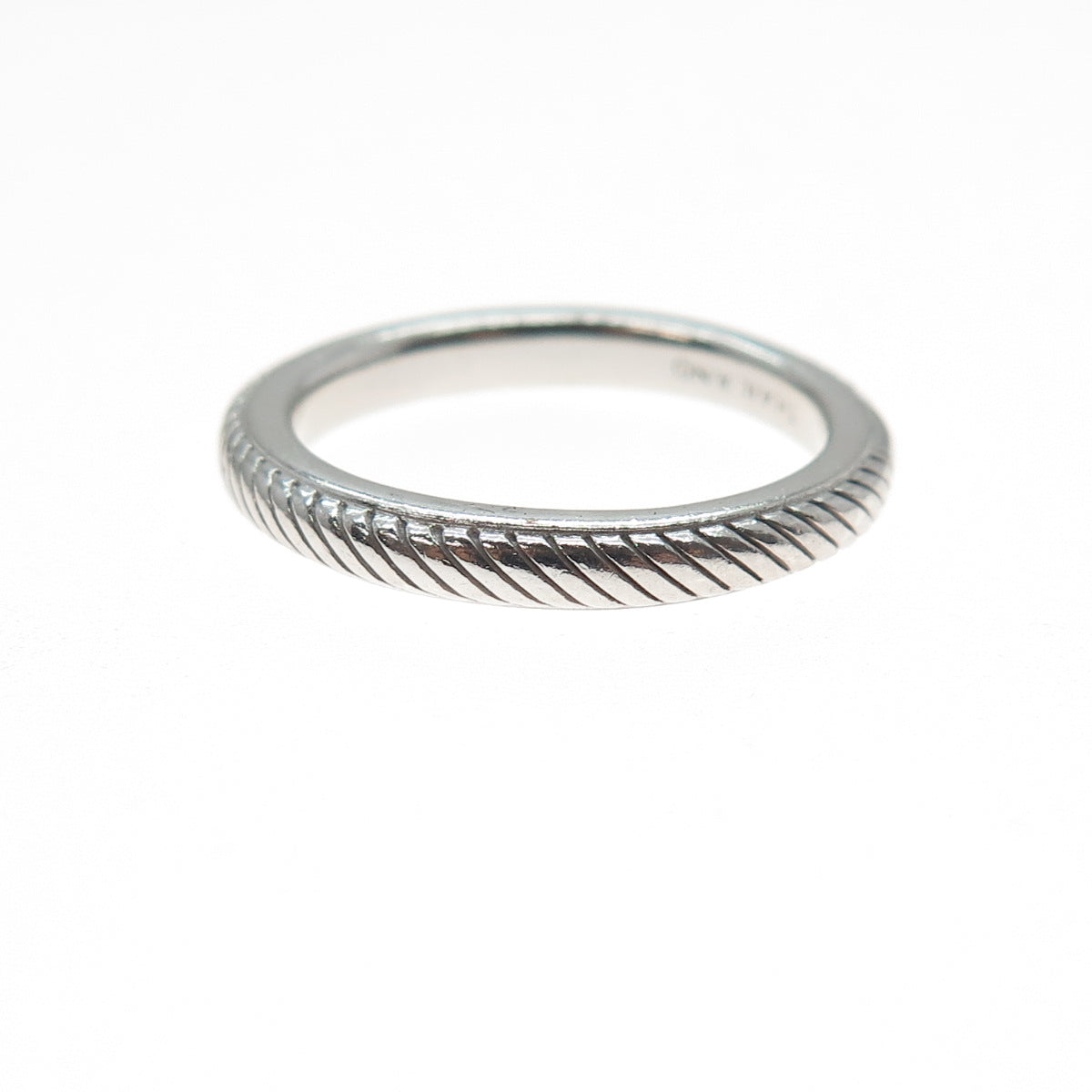 JUDITH RIPKA 925 Sterling Silver Band Ring Size 8.25