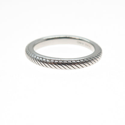 JUDITH RIPKA 925 Sterling Silver Band Ring Size 8.25