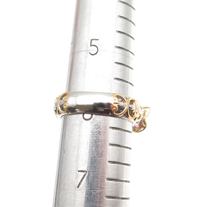 Michael Valitutti Gems En Vogue Sterling 2-Tone Multi-Gem Butterfly Ring Size 6