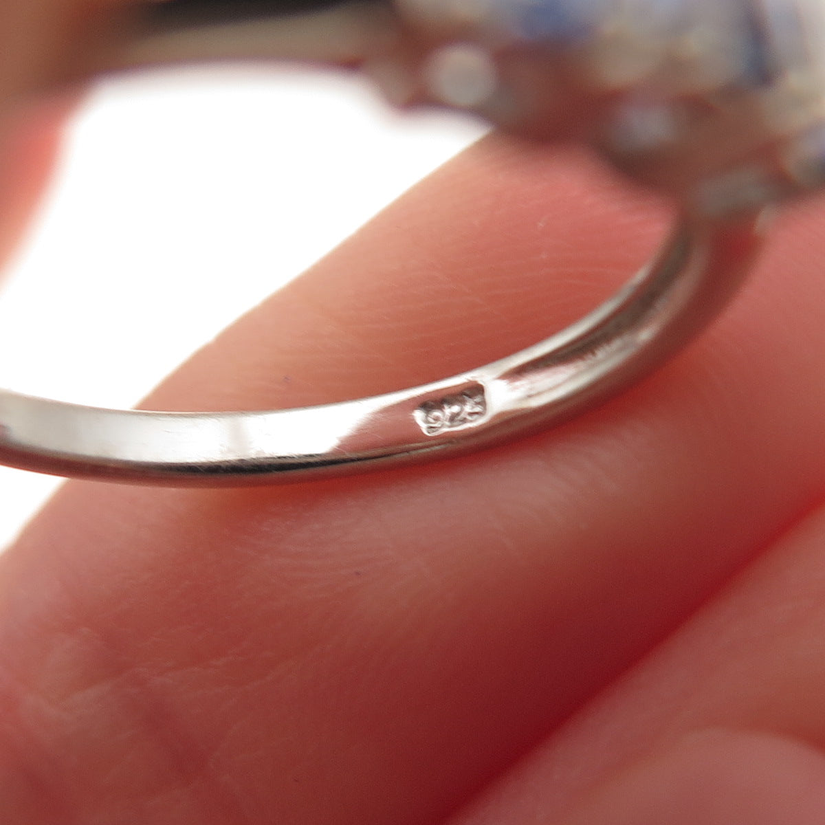Chuck Clemency 925 Sterling Silver Real Emerald-Cut Tanzanite Ring Size 7.25