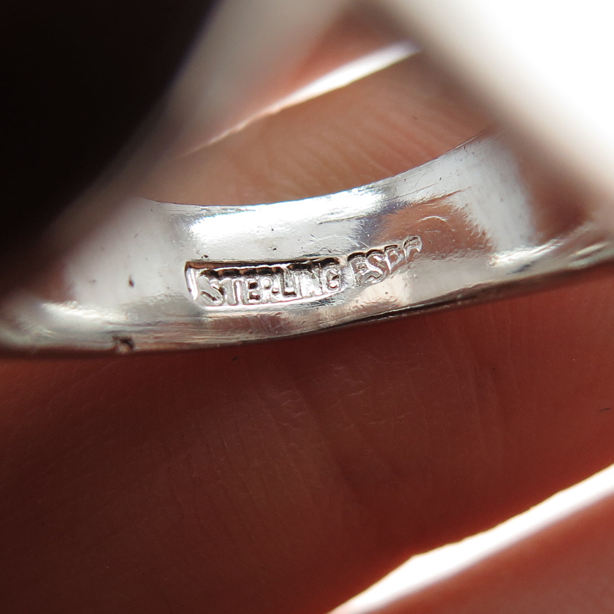 Joseph Esposito 925 Sterling Silver Vintage Modernist Ring Size 5