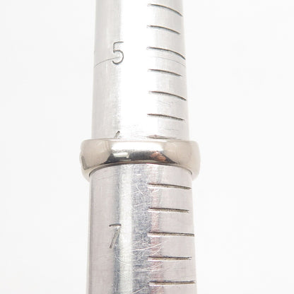 925 Sterling Silver Vintage Ribbed Knot Ring Size 6.25