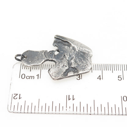 Joe Silvers Old Pawn 925 Sterling Vintage Thunderbird Tribal Oxidized Pendant