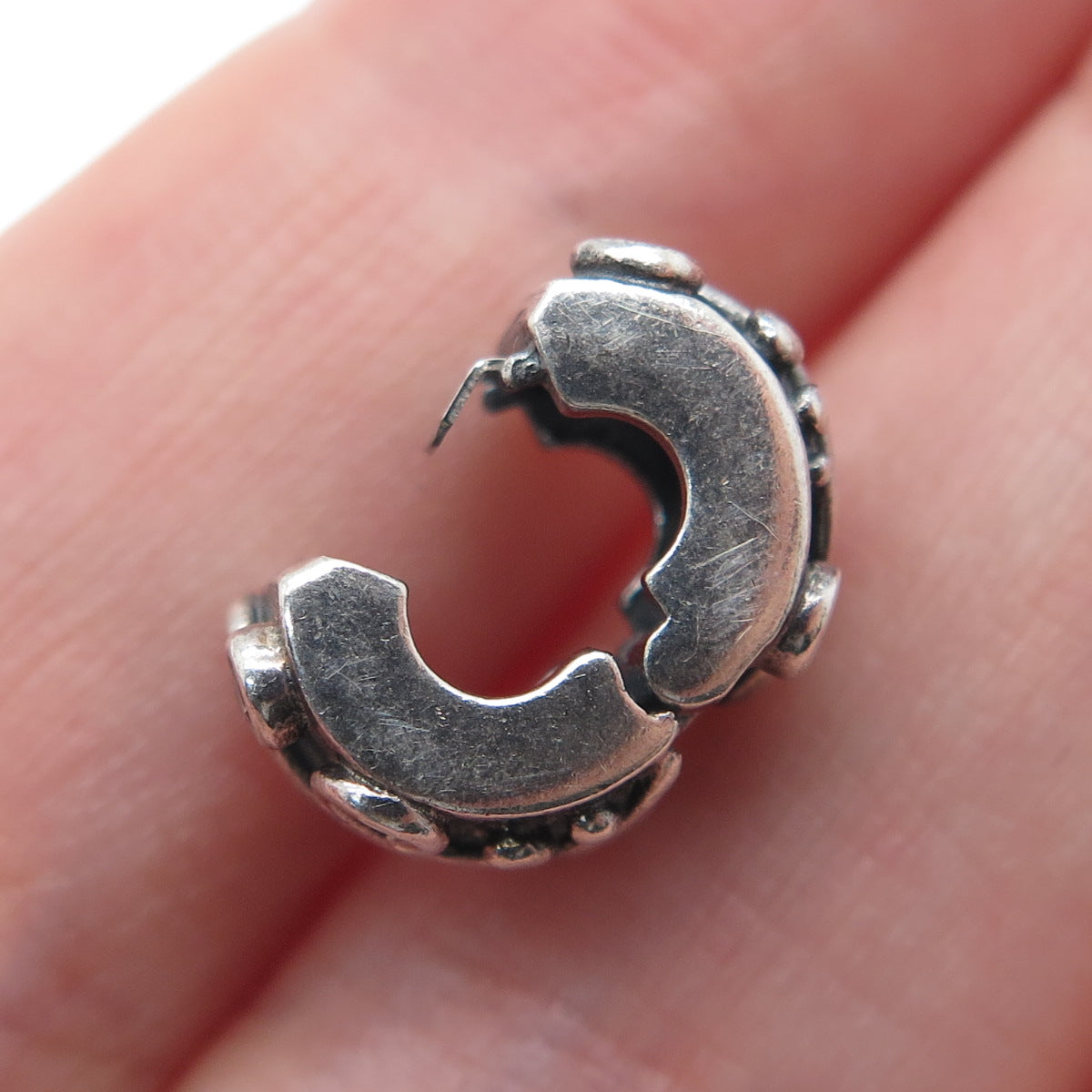 PANDORA 925 Sterling Silver Champagne C Z Tendril Clip Bead Charm