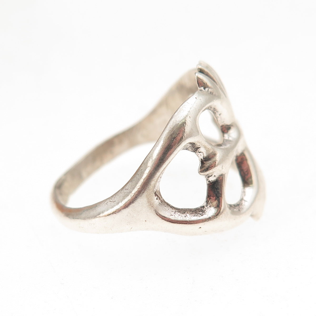 Old Pawn 925 Sterling Silver Vintage Southwestern Butterfly Tribal Ring Size 8.5