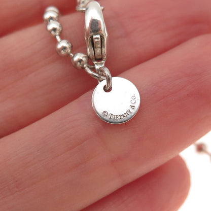 Tiffany & Co. 925 Sterling Silver Vintage Ball Beaded Chain Necklace 32"