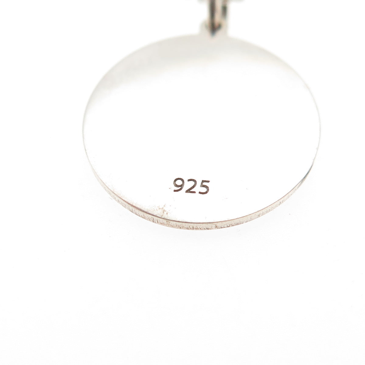 925 Sterling Silver Blue Enamel Skull Round Tag Cable Chain Necklace 18"
