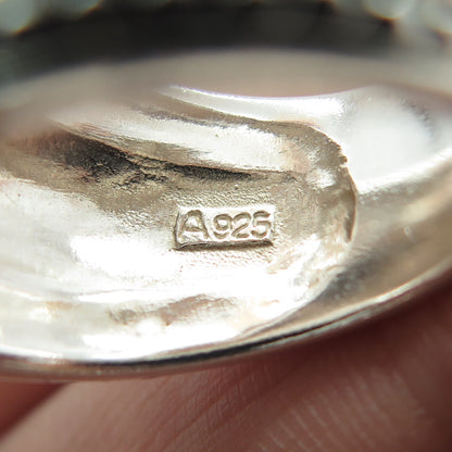 925 Sterling Silver Vintage Granulated Modernist Ring Size 7