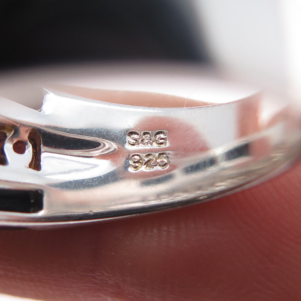 925 Sterling Real Onyx Blue Topaz Citrine Garnet Amethyst Peridot Ring Size 9.25