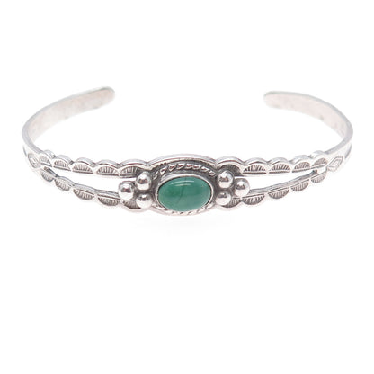 Old Pawn 925 Sterling Silver Vintage Royston Turquoise Adjustable Bracelet 6"