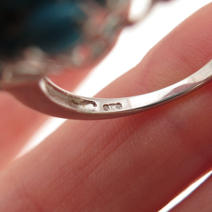 Chuck Clemency 925 Sterling Silver Real Sleeping Beauty Turquoise Ring Size 8