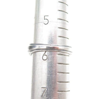 SAJEN 925 Sterling Silver Vintage Real Amethyst & Peridot Oxidized Ring Size 6