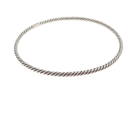 David Yurman 925 Sterling Silver Vintage Cable Classics Bangle Bracelet 8.25"