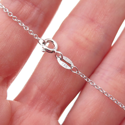 925 Sterling Silver Round-Cut C Z Coffee Bean Cable Chain Necklace 18"