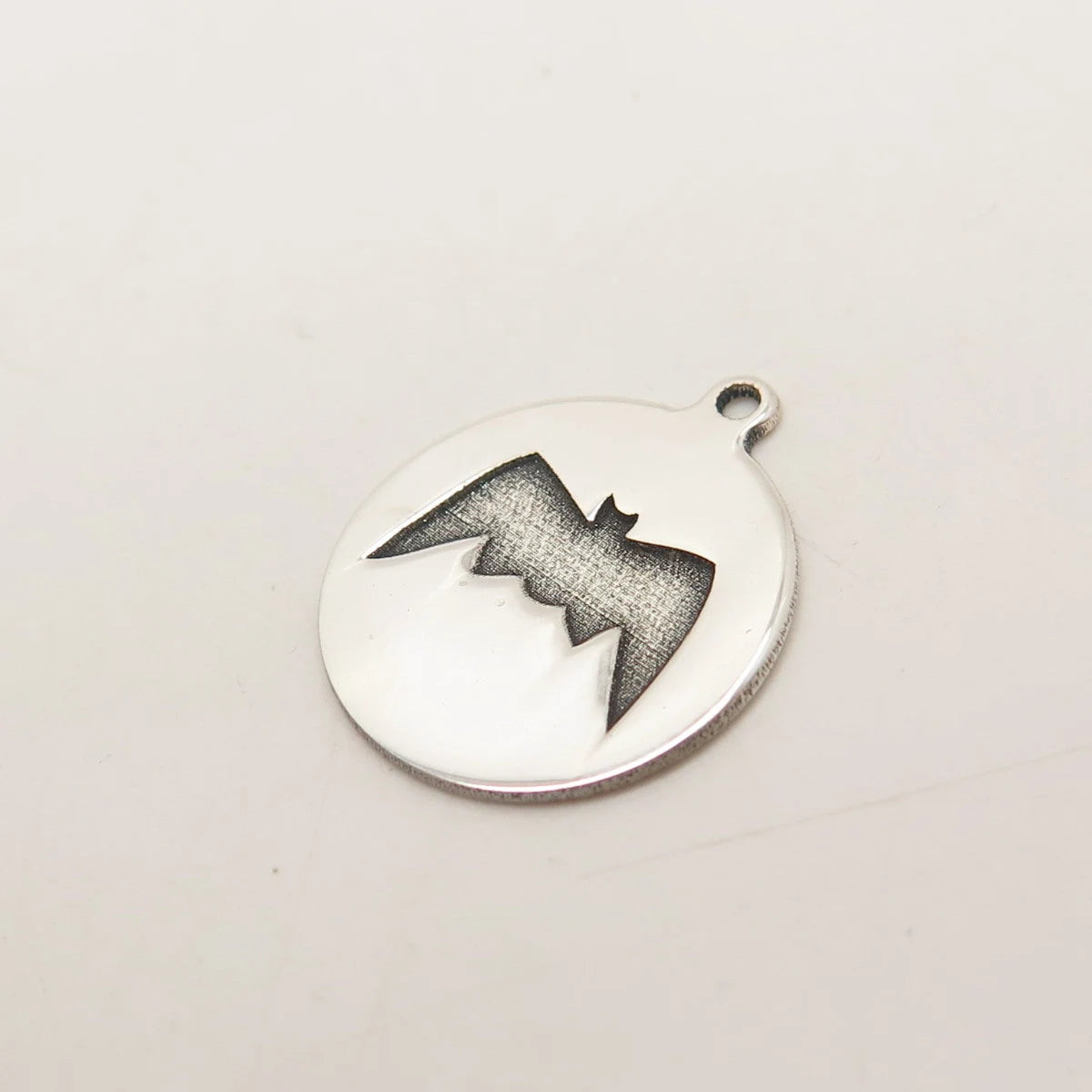 925 Sterling Silver USA Two In Town Bat Charm Pendant