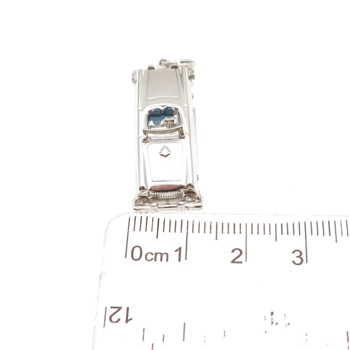 AE Art's Elegance 925 Sterling Vintage Enamel Convertible Car Movable 3D Pendant