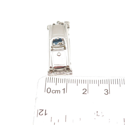 AE Art's Elegance 925 Sterling Vintage Enamel Convertible Car Movable 3D Pendant