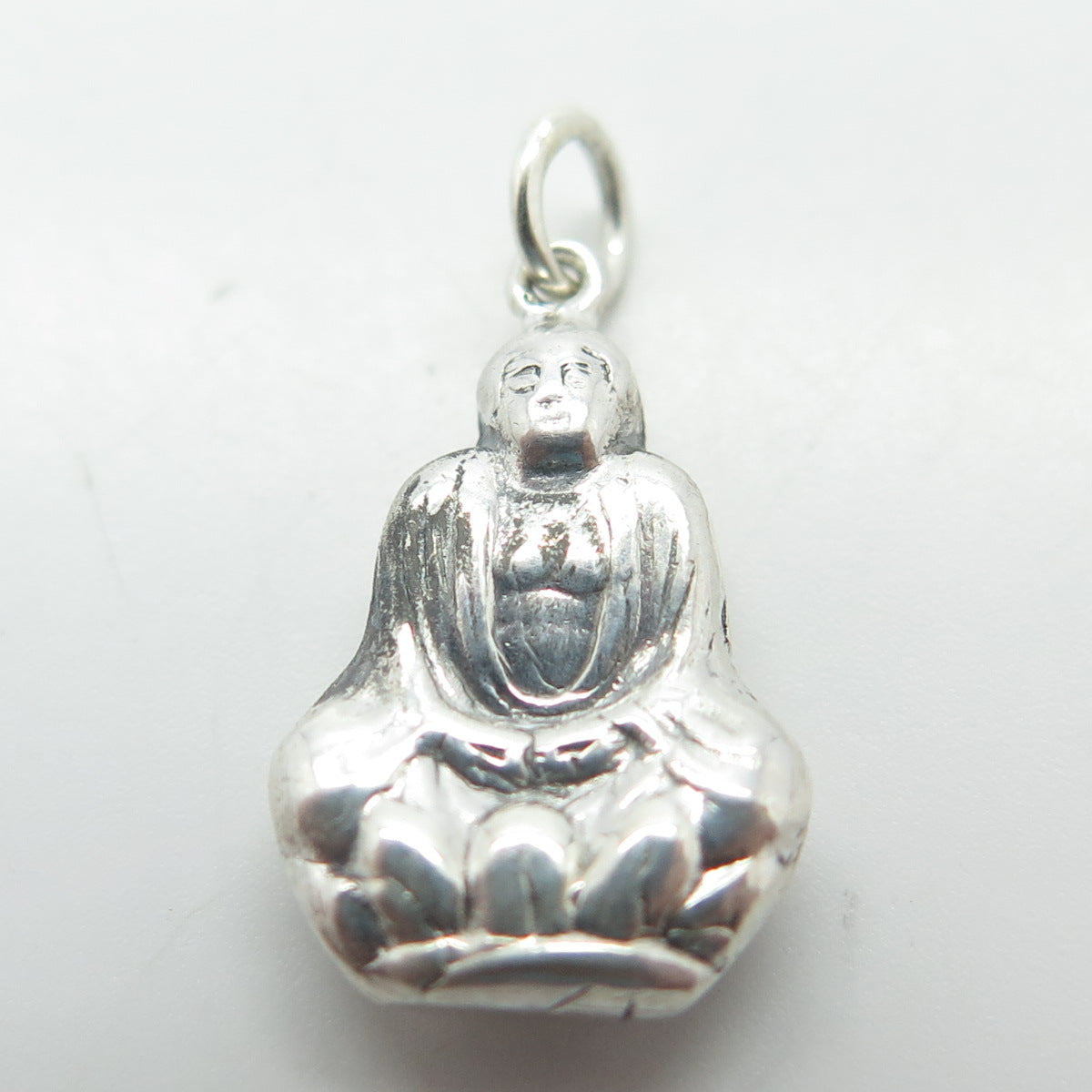 925 Sterling Silver Vintage Buddha Charm Pendant