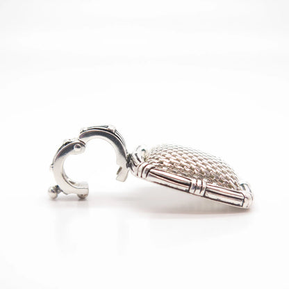 925 Sterling Silver Vintage ESPO Braided Slide Pendant