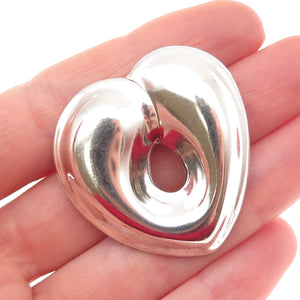 Robert Lee Morris 925 Sterling Silver Vintage Modernist Heart Pin Brooch