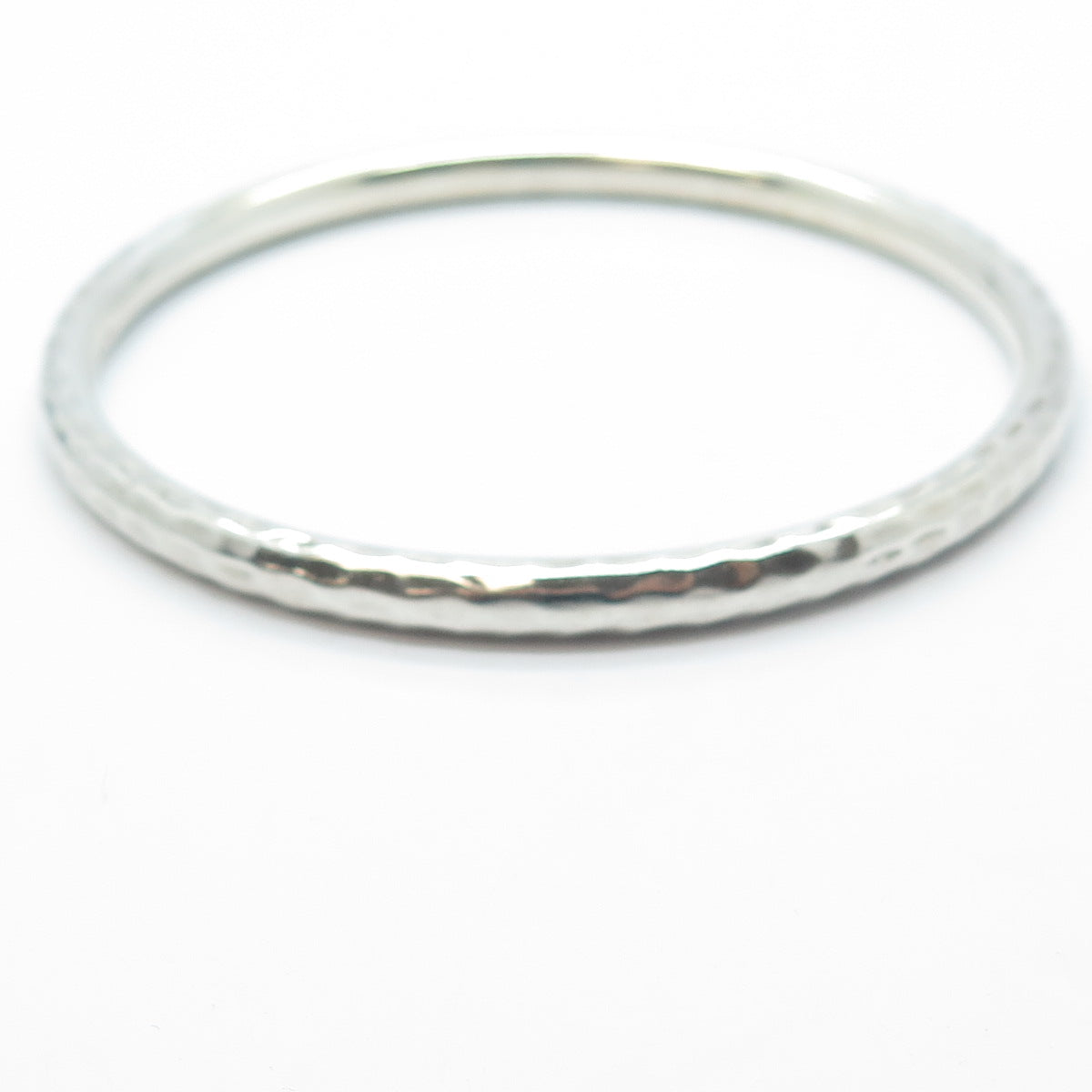 SILPADA 925 Sterling Silver Hammered Finish Bangle Bracelet 8.25"