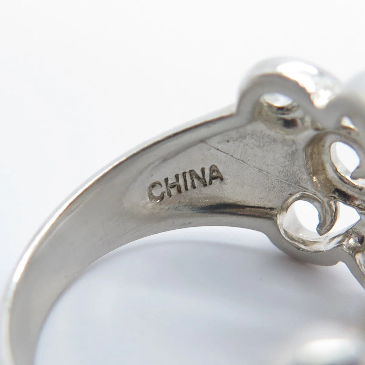 925 Sterling Silver Vintage Swirl Ring Size 6.25