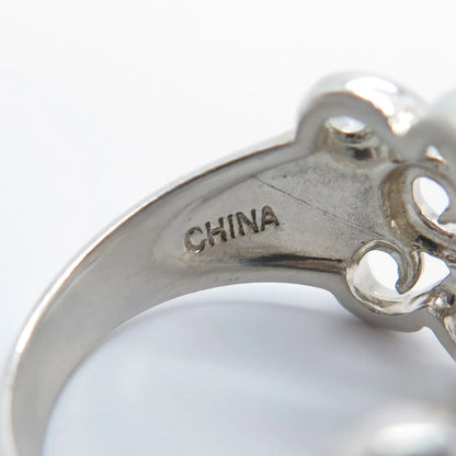 925 Sterling Silver Vintage Swirl Ring Size 6.25